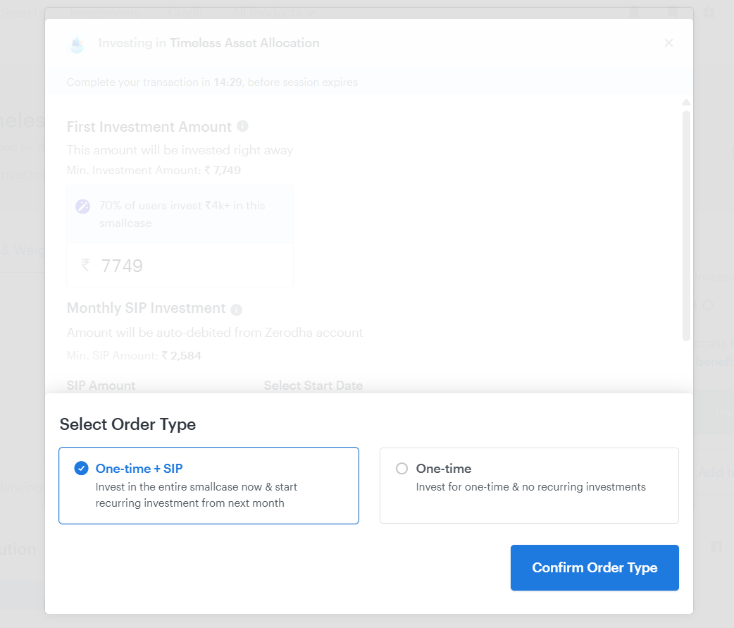 select order type in smallcase nxpixel.com